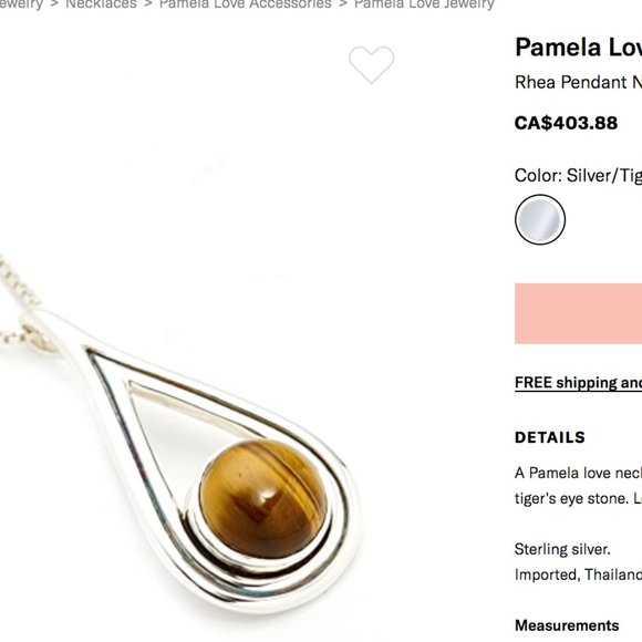 Pamela Love Tiger's Eye Rhea Pendant - Picture 5 of 5